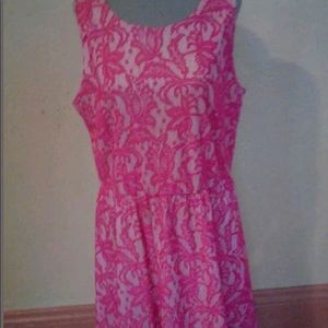 SOLD.  Beautiful pink lace dress